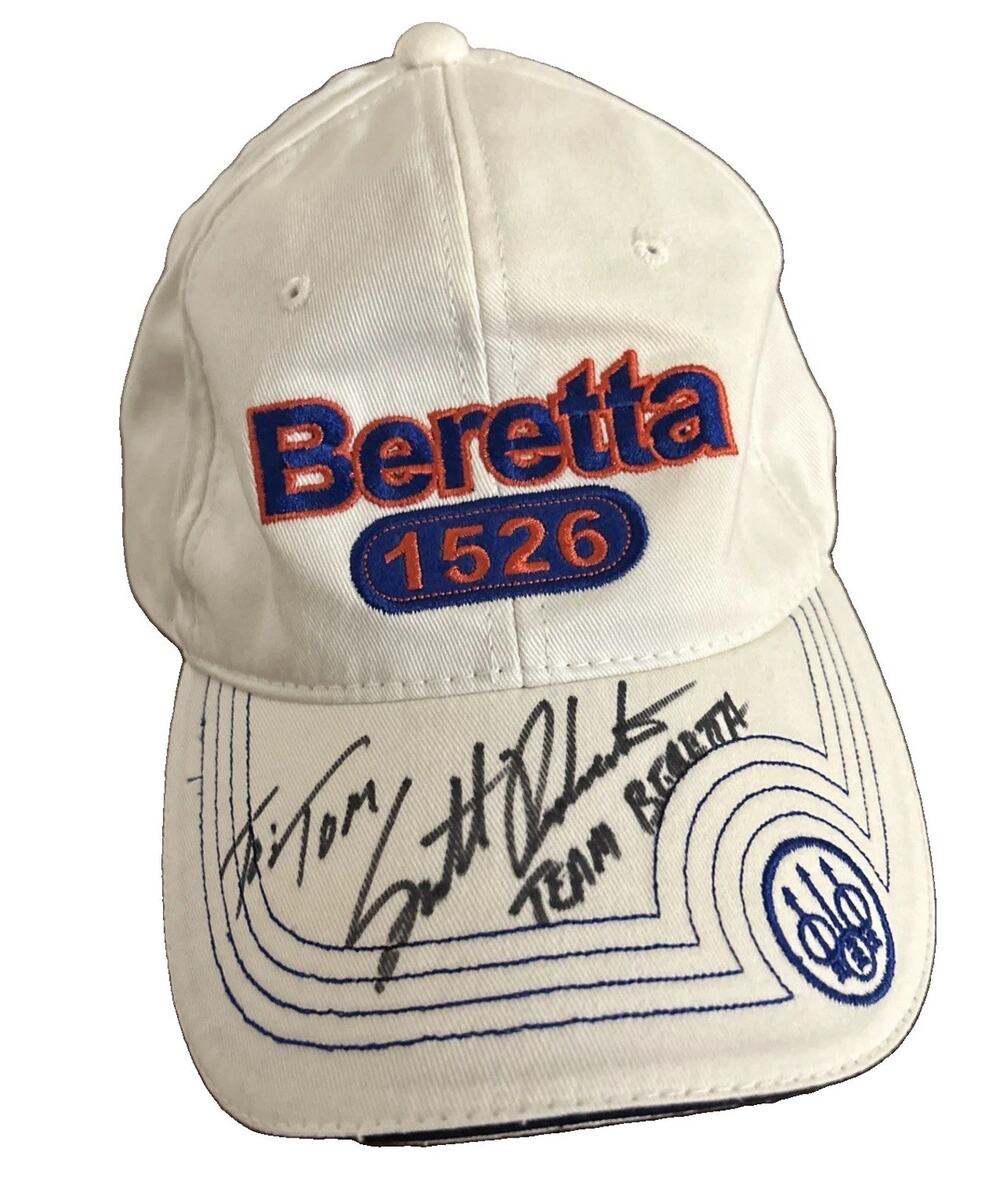 BERETTA Firearms Since 1526 Baseball Hat Cap White Adjustable Signed Autographed